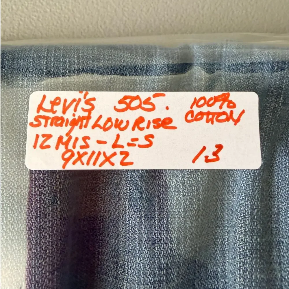 Levi’s 505 Low Rise Jeans Women 12 Straight Leg Vintage Y2K Denim
